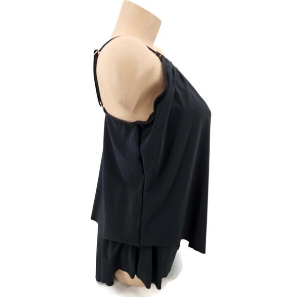 New Magicsuit Halo Effect Goldie Romper Swimsuit Womens 12 Black Bathing Suit - Picture 4 of 10